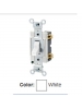 Leviton 12021-2W - 3 Amp - 24 Volt - Toggle - Single-Pole - Industrial Grade - Self-Grounding - Back & Side Wired - WHITE